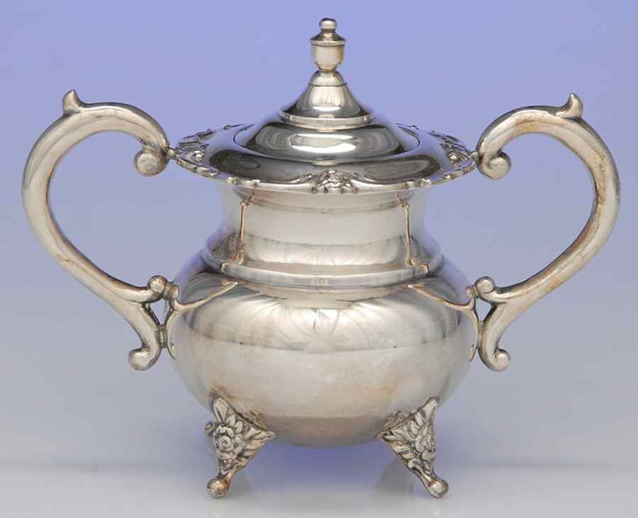 Japan Sterling Holloware Sugar Bowl & Lid by Unknown Manufacturer-1
