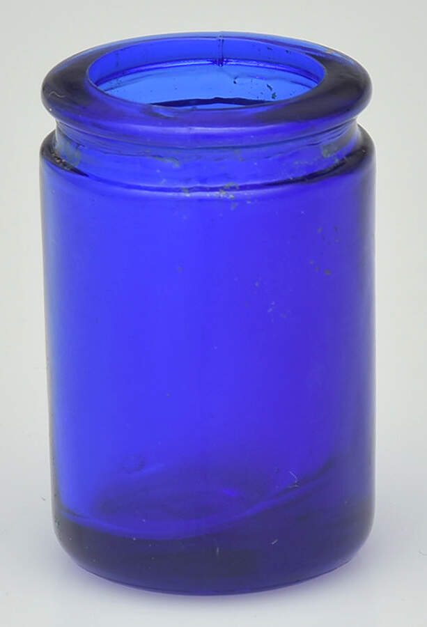 Glass and Plastic Liners (Hollowware) Cobalt Blue Salt Seller Liner by Unknown Manufacturer-1