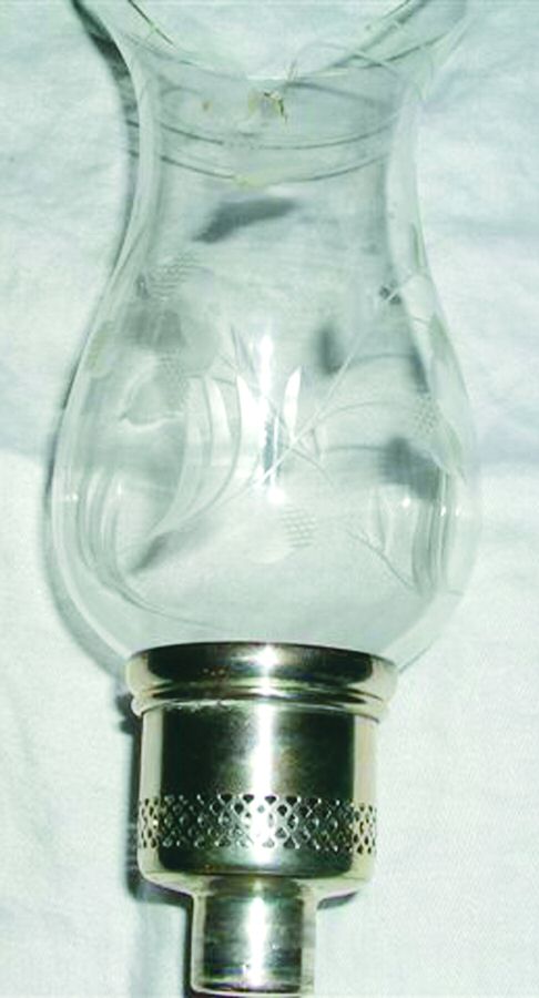 Glass and Plastic Liners (Hollowware) Hurricane Lamp Globe by Unknown Manufacturer-1