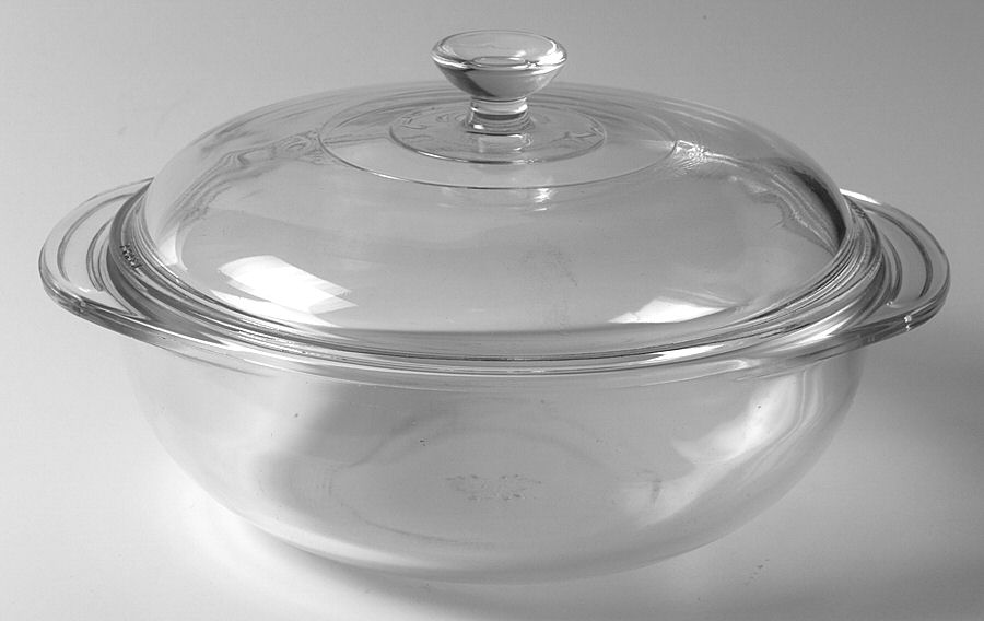 Glass and Plastic Liners (Hollowware) 2 Quart Round Casserole Liner by Unknown Manufacturer-1