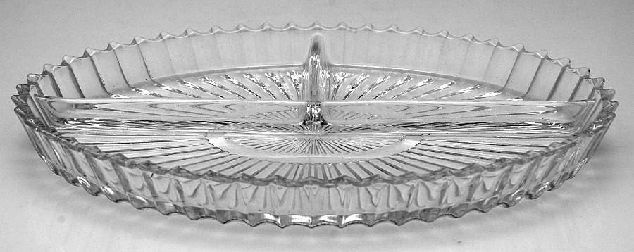 Glass and Plastic Liners (Hollowware) 3 Part Relish by Unknown Manufacturer-1