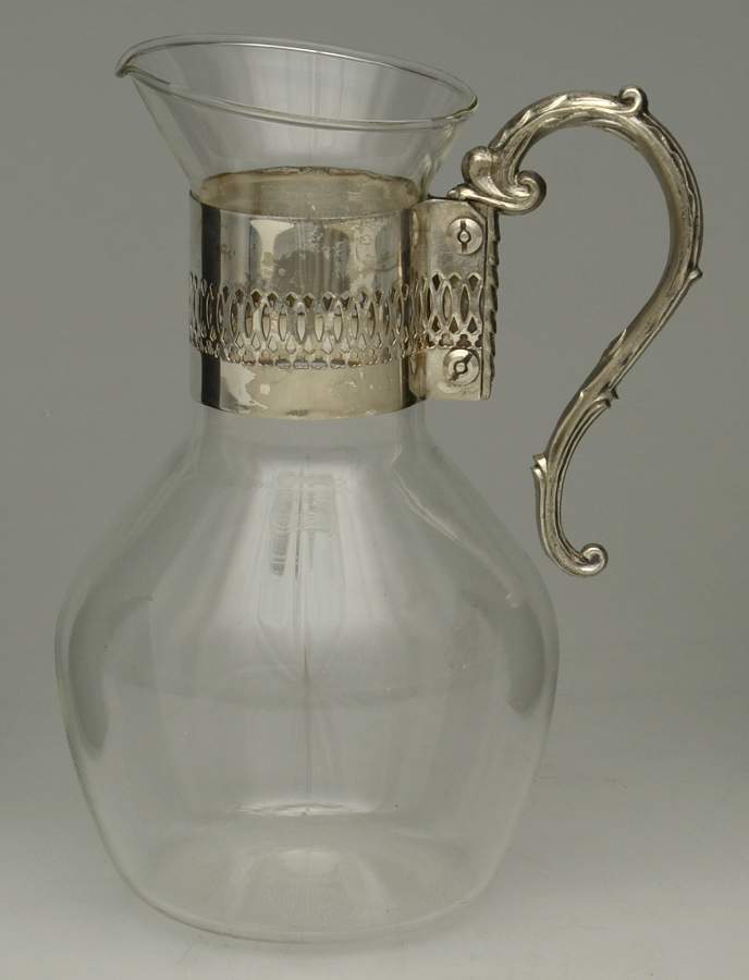 Glass and Plastic Liners (Hollowware) Carafe Liner with attached Metal Handle by Unknown Manufacturer-1