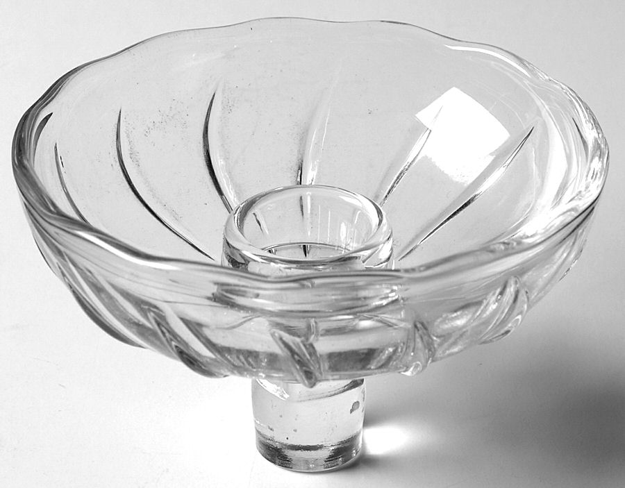 Glass and Plastic Liners (Hollowware) 4" Round Epergne Glass Liner by Unknown Manufacturer-1