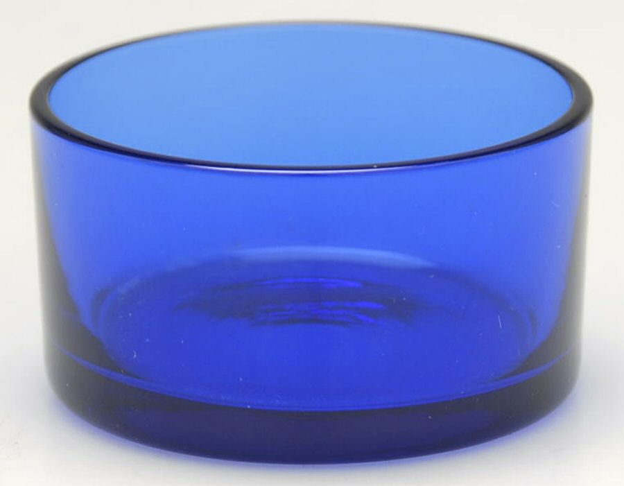 Glass and Plastic Liners (Hollowware) Cobalt Blue Salt Cellar Liner by Unknown Manufacturer-1