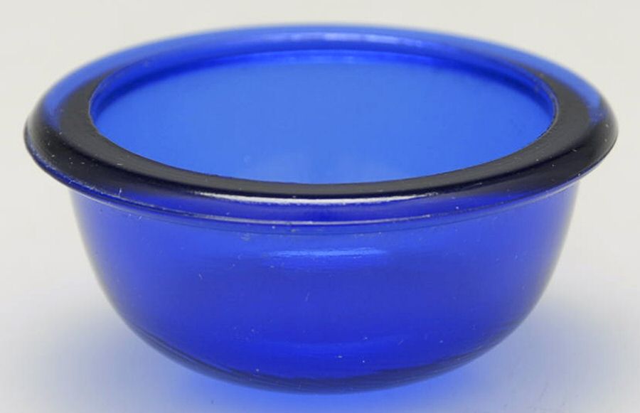 Glass and Plastic Liners (Hollowware) Cobalt Blue Salt Cellar Liner by Unknown Manufacturer-1