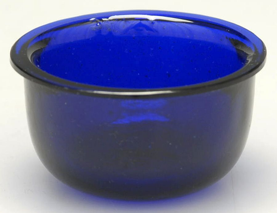 Glass and Plastic Liners (Hollowware) Cobalt Blue Salt Cellar Liner by Unknown Manufacturer-1