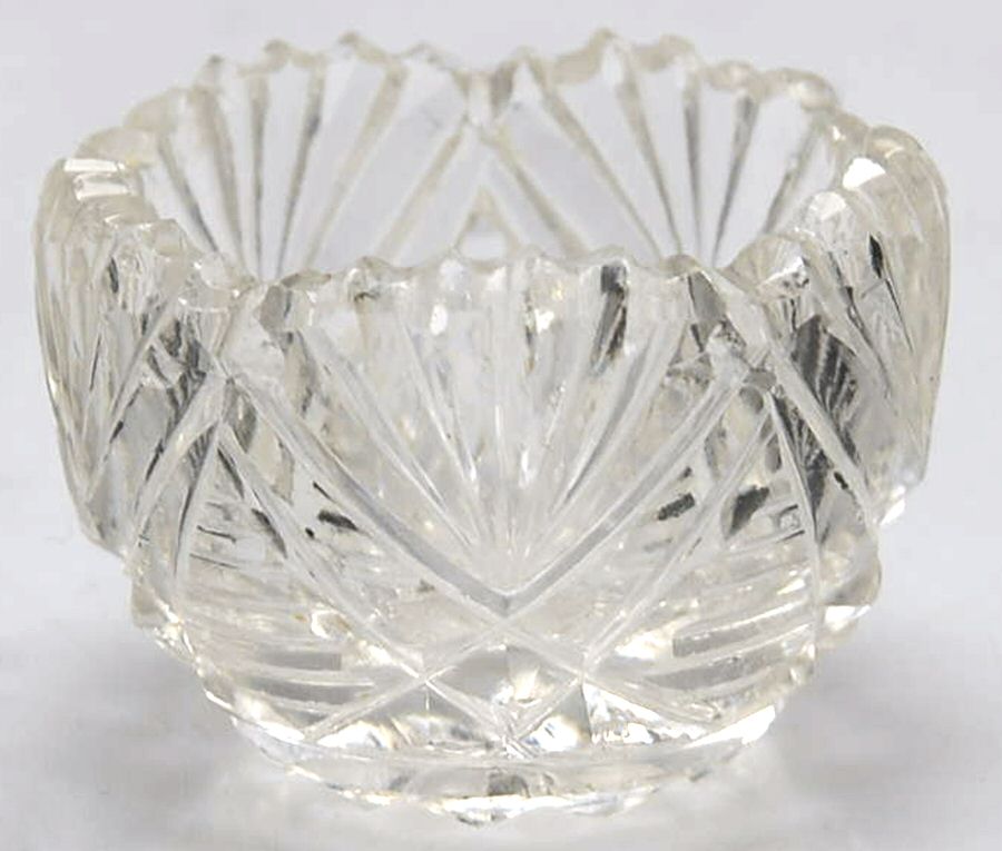 Glass and Plastic Liners (Hollowware) Crystal Salt Cellar Liner by Unknown Manufacturer-1
