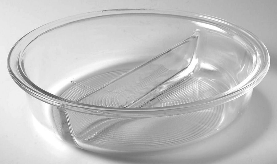 Glass and Plastic Liners (Hollowware) Round Divided Vegetable Liner by Unknown Manufacturer-1