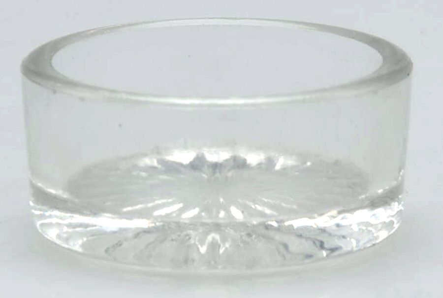 Glass and Plastic Liners (Hollowware) Crystal Salt Cellar Liner by Unknown Manufacturer-1