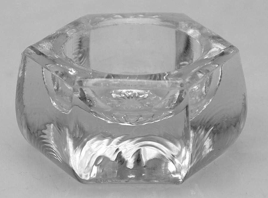 Glass and Plastic Liners (Hollowware) Crystal Salt Cellar Liner by Unknown Manufacturer-1