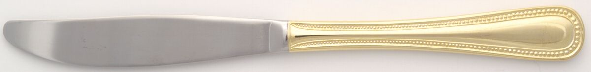 Melissa (Gold Electroplate) Modern Solid Knife by Unknown Mfg Silver-1