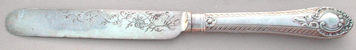 UNF558 (Silverplate) Blunt Hollow Knife by Unknown Mfg Silver-1