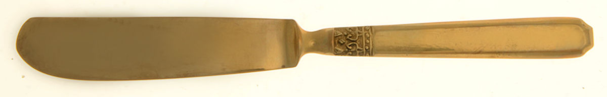 Kings Design (Bronzeware) Flat Handle Butter Spreader by Unknown Mfg Silver-1