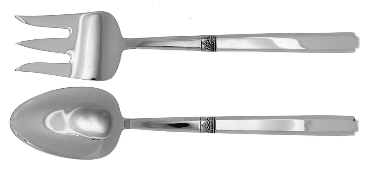 Kings Design (Bronzeware) Solid Serving Set by Unknown Mfg Silver-1