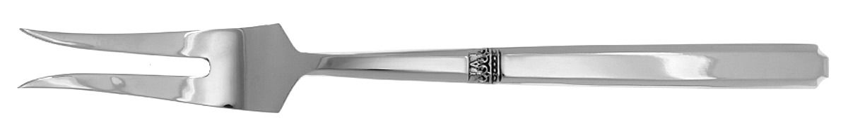 Kings Design (Bronzeware) Large Solid Roast Carving Fork by Unknown Mfg Silver-1