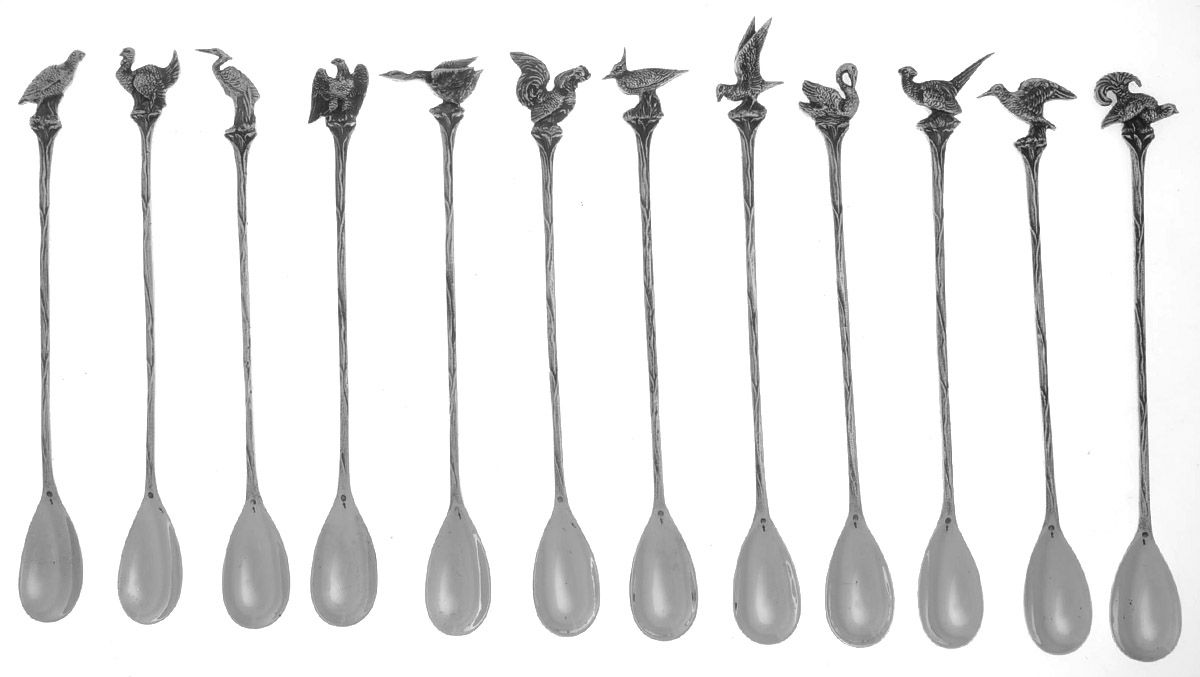 Sterling Flatware Martini Stirrers (Set of 12) by Unknown Mfg Silver-1