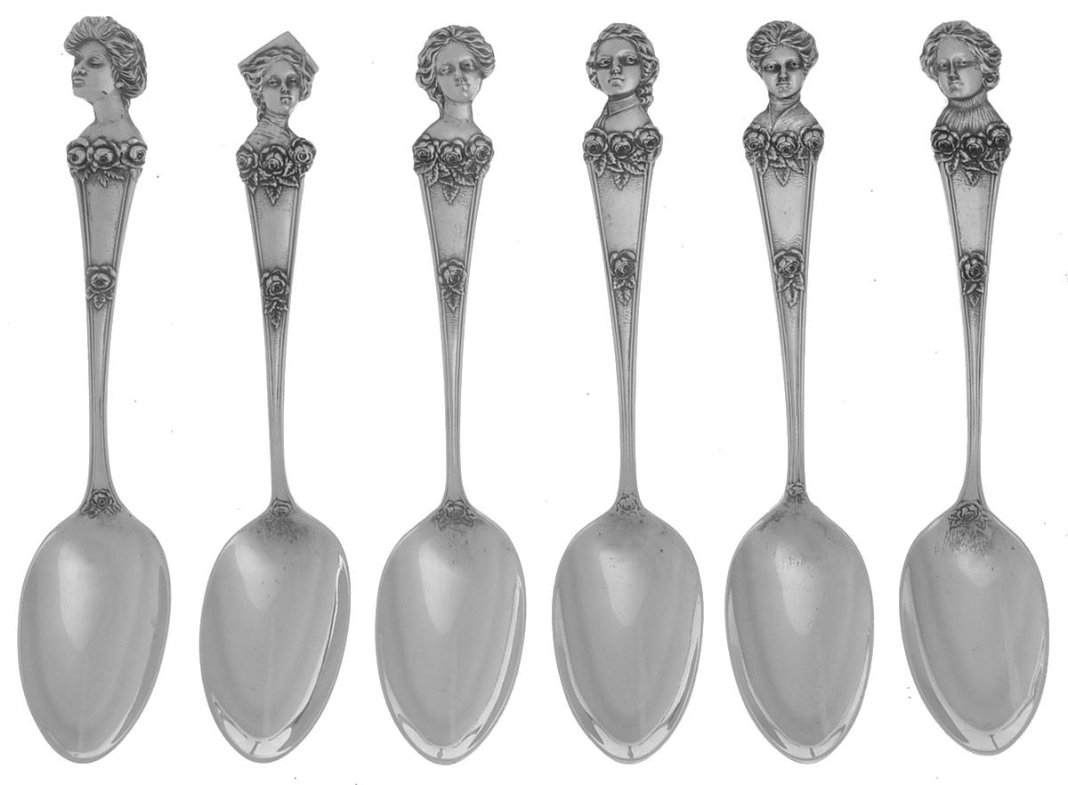 Sterling Flatware Tea/Five O'Clock Spoon - Set of 6 by Unknown Mfg Silver-1