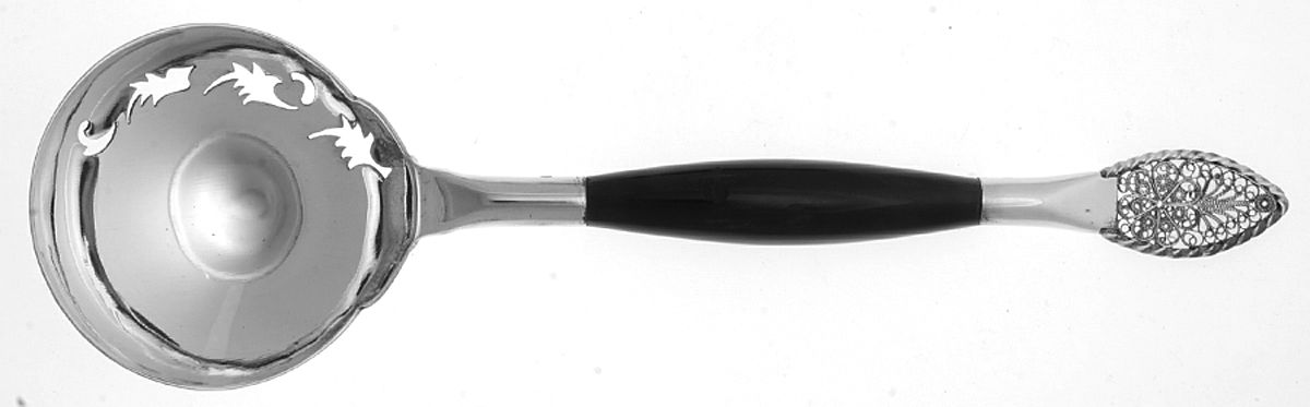 Sterling Flatware Solid Salad Serving Spoon by Unknown Mfg Silver-1