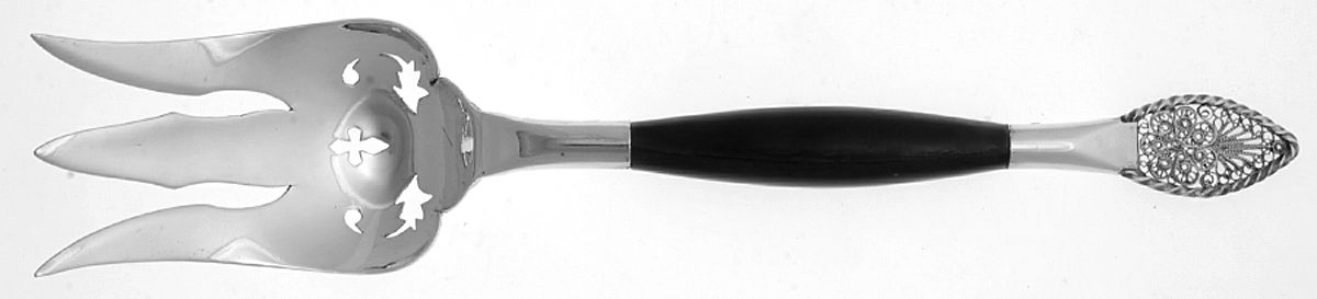 Sterling Flatware Solid Salad Serving Fork by Unknown Mfg Silver-1