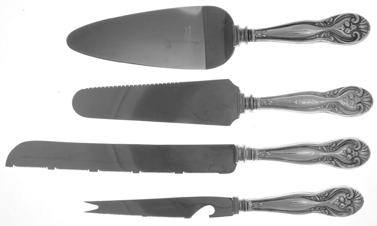 Sterling Flatware 4 Piece Set by Unknown Mfg Silver-1