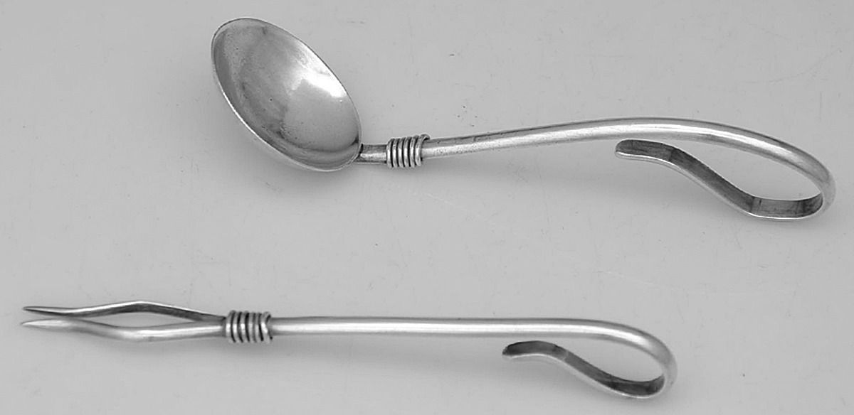 Sterling Flatware 2pc Condiment by Unknown Mfg Silver-1