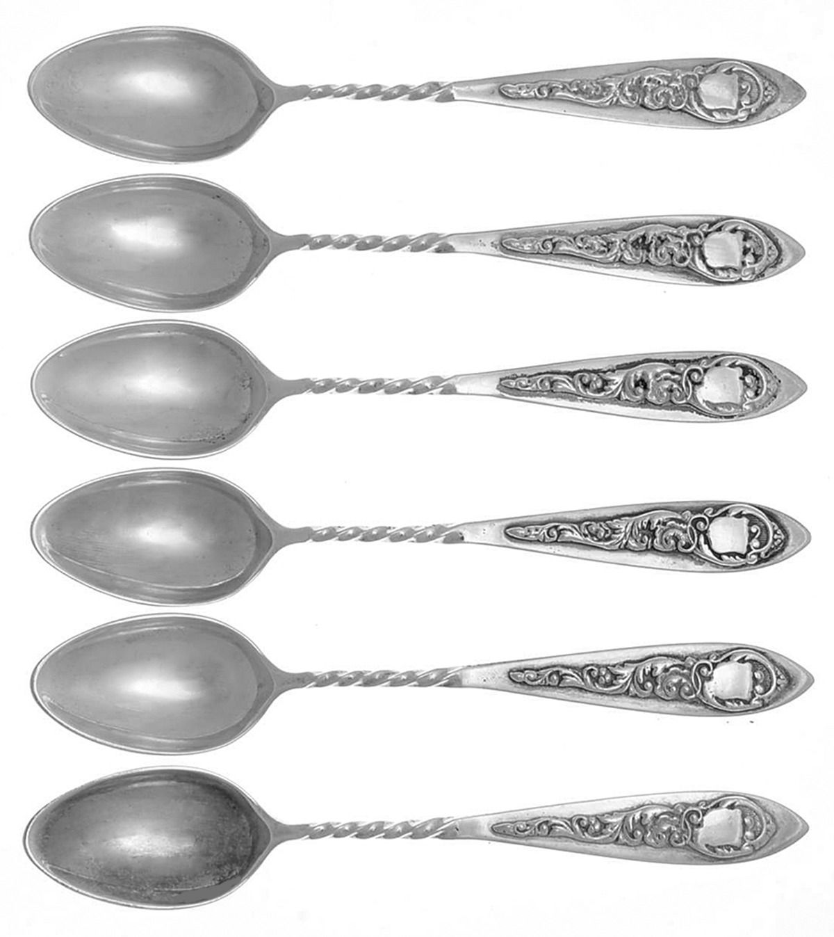 Sterling Flatware Teaspoon - Set of 6 by Unknown Mfg Silver-1