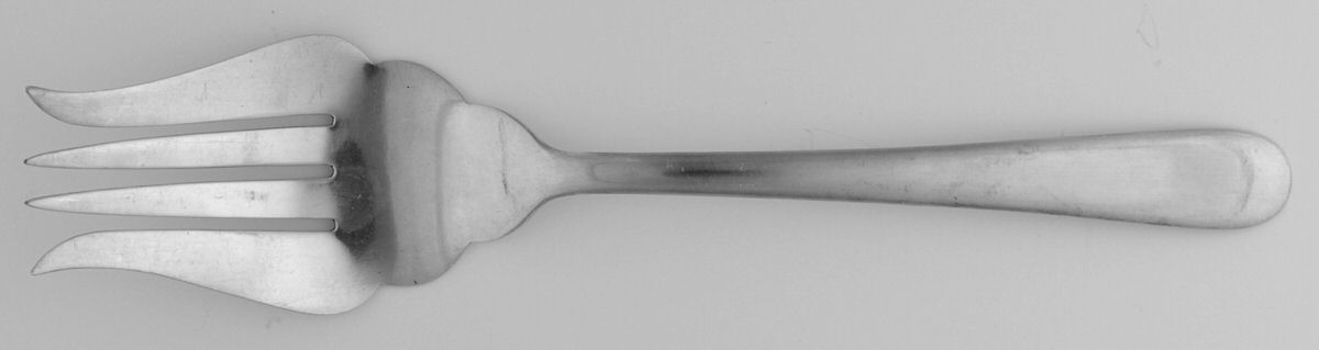 Sterling Flatware Solid Salad Serving Fork by Unknown Mfg Silver-1