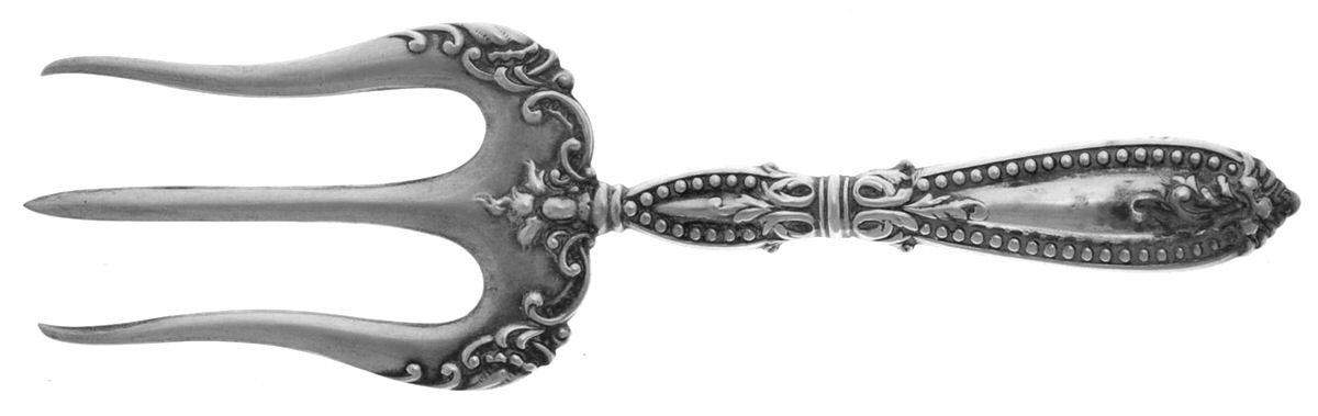 Sterling Flatware Solid Toast Serving Fork by Unknown Mfg Silver-1