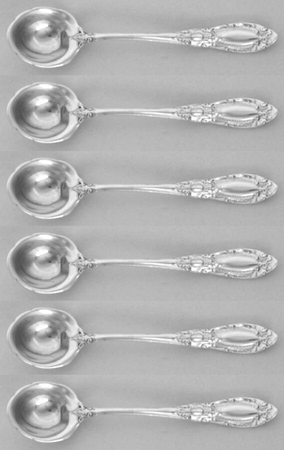 Sterling Flatware Individual Salt Spoon - Set of 6 by Unknown Mfg Silver-1