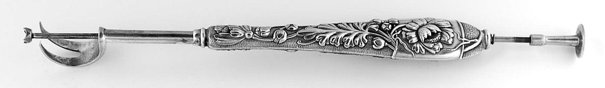 Sterling Flatware Hollow Handle Cherry Pitter by Unknown Mfg Silver-1