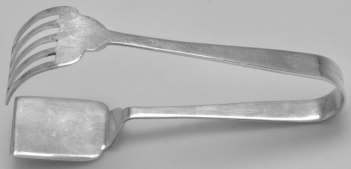 Sterling Flatware Escargot Tongs, Solid Piece by Unknown Mfg Silver-1