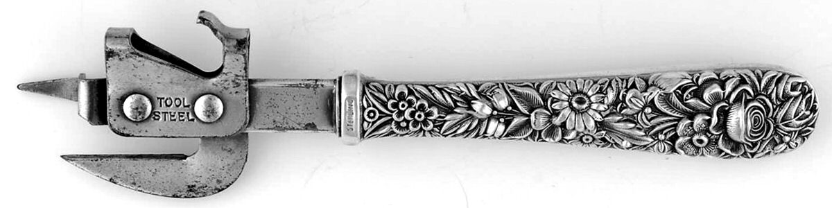 Repousse (Sterling, 1924, S.Kirk & Son, Inc.) Can Opener by Kirk Stieff-1