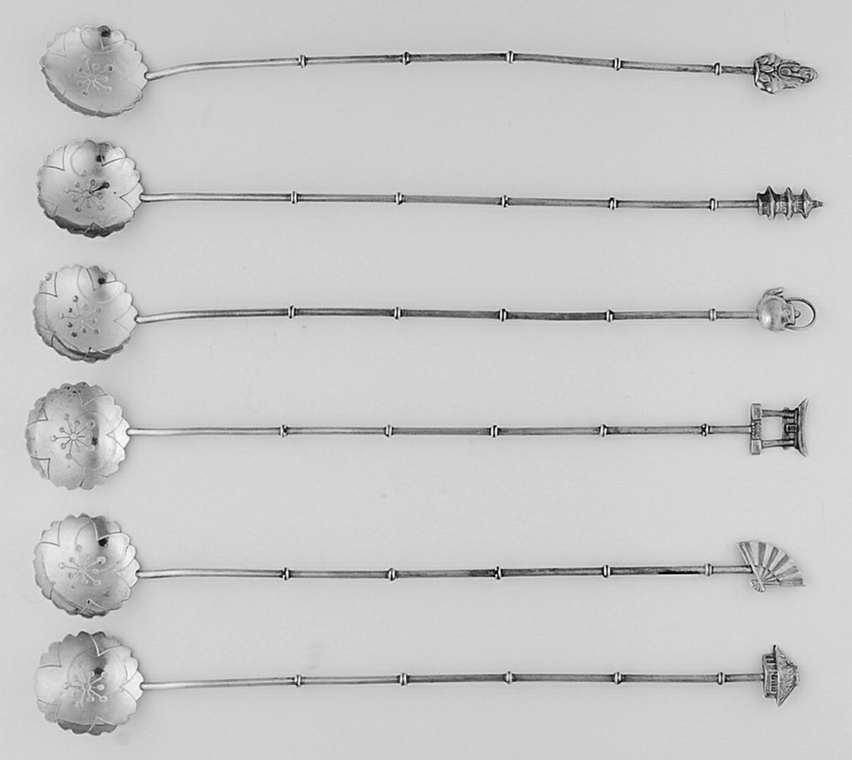 Sterling Flatware Iced Tea Spoon - Set of 6 by Unknown Mfg Silver-1