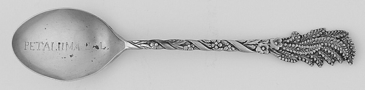 Sterling Flatware Souvenir Spoon (Five O'Clock) by Unknown Mfg Silver-1