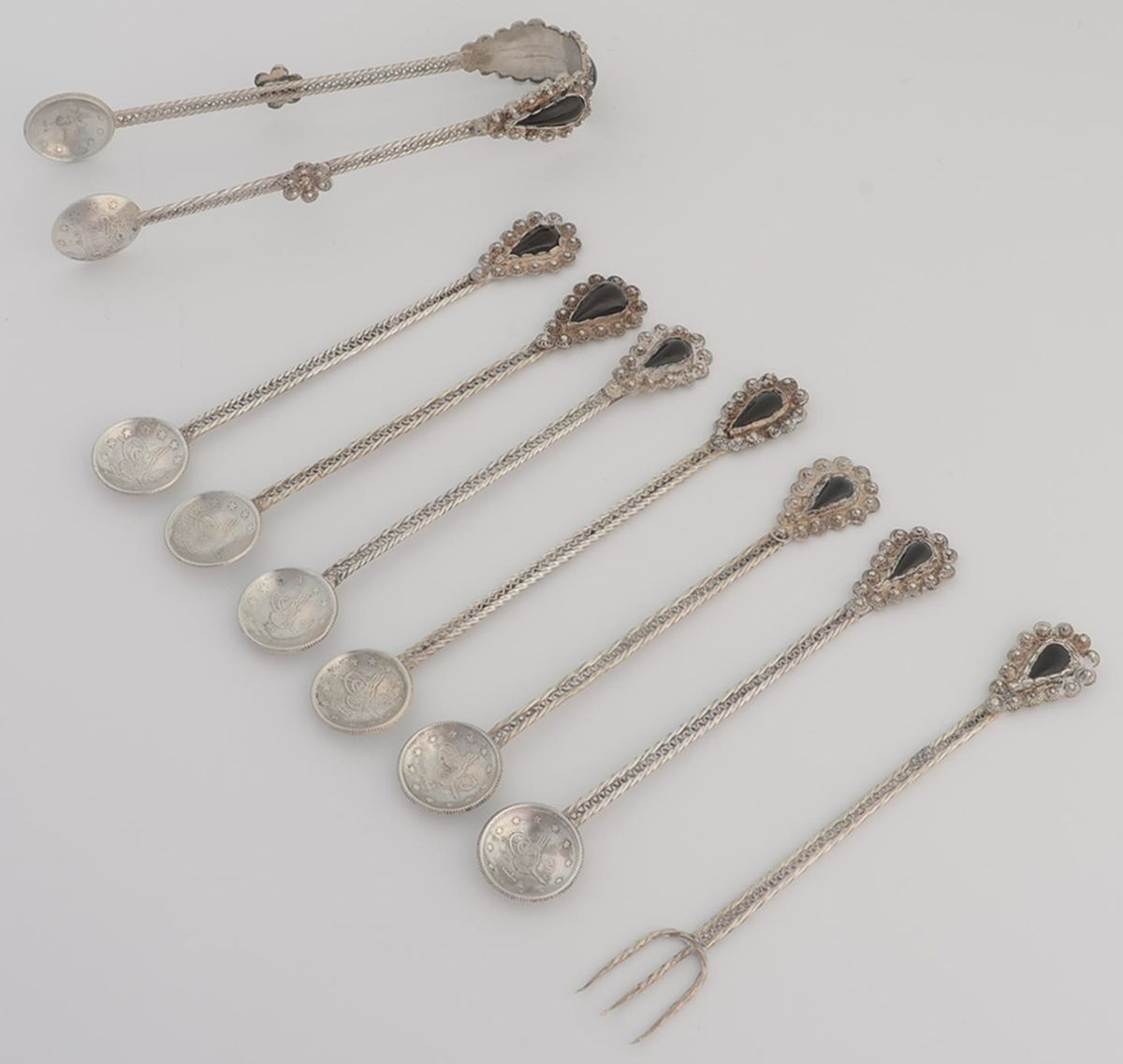 Sterling Flatware (8 Pc) Hors d'Oeuvre Set by Unknown Mfg Silver-1