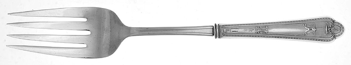 Sterling Flatware Medium Cold Meat Serving Fork, Plated Tines by Unknown Mfg Silver-1