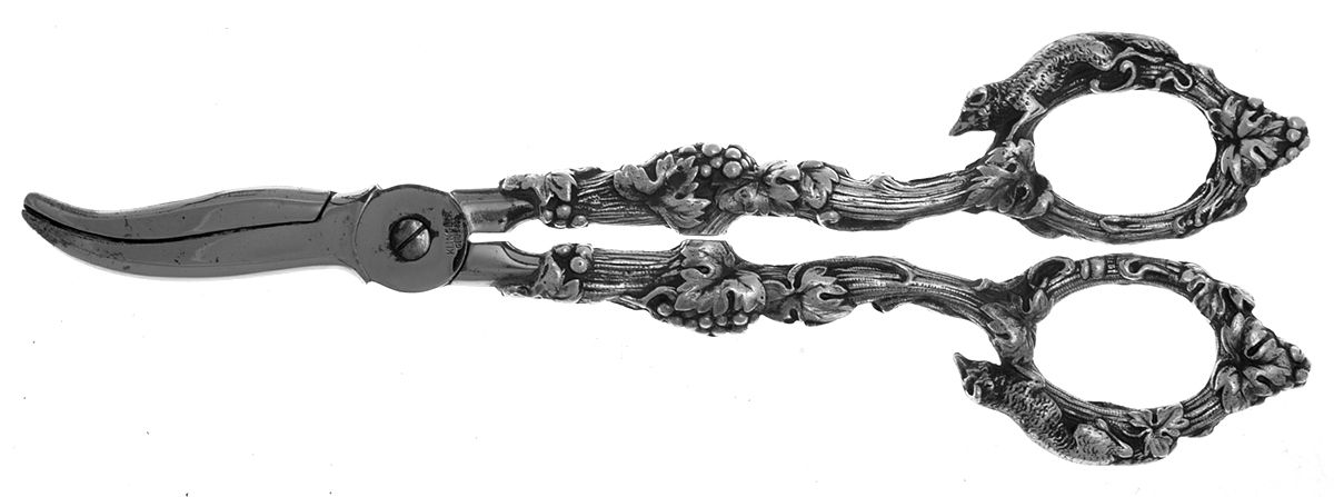 Silverplate Flatware Grape Shears with Hollow Handle by Unknown Mfg Silver-1