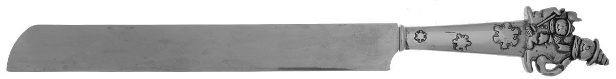 Silverplate Flatware Solid Piece Wedding Cake Knife by Unknown Mfg Silver-1