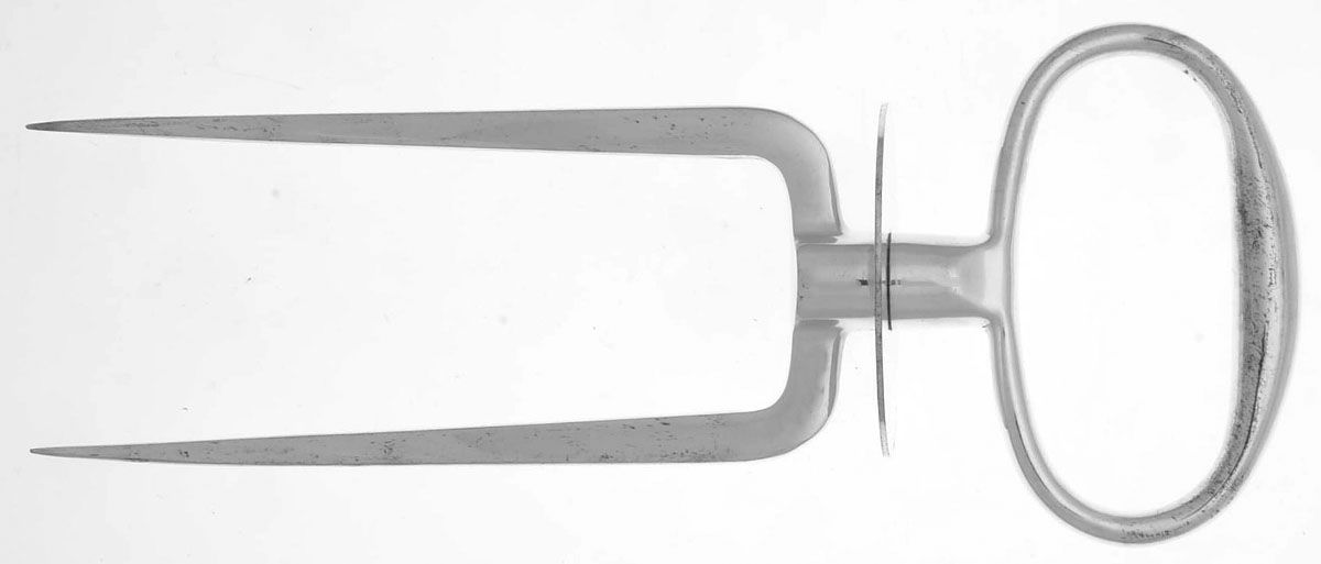 Silverplate Flatware Large Joint/Roast Holder Fork by Unknown Mfg Silver-1