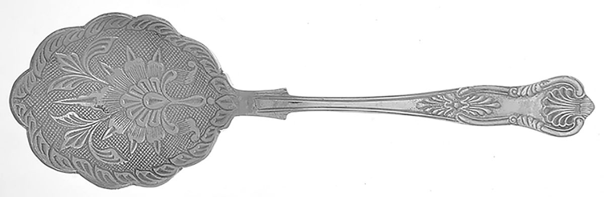 Silverplate Flatware Large Solid Serving Spoon by Unknown Mfg Silver-1