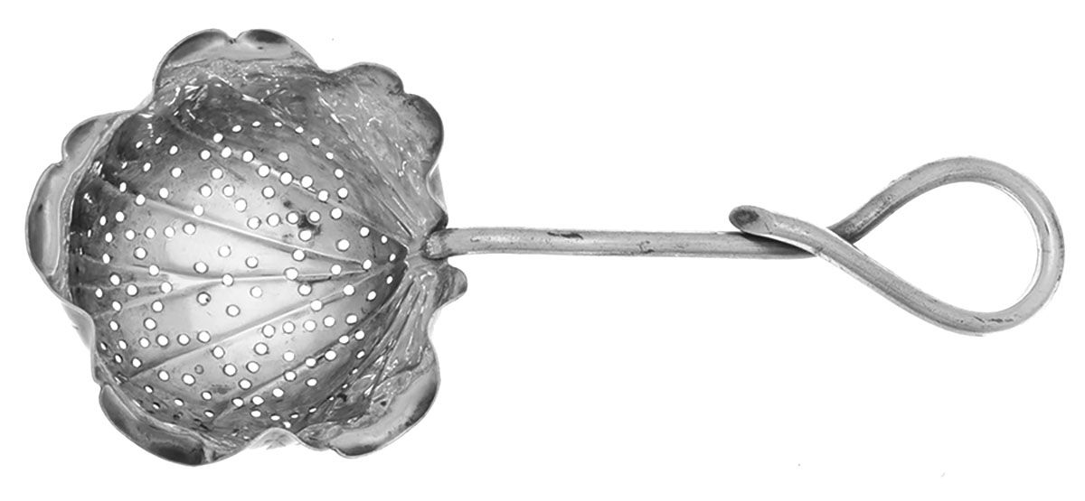 Silverplate Flatware Solid Individual Overcup Tea Strainer by Unknown Mfg Silver-1