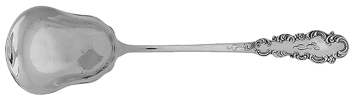 Silverplate Flatware Oversize Solid Salad Serving Spoon by Unknown Mfg Silver-1