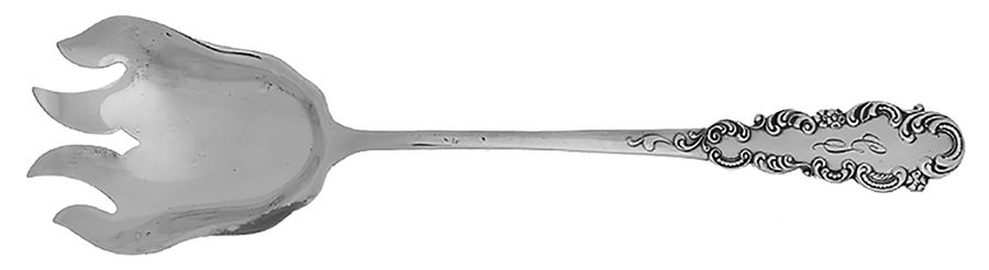 Silverplate Flatware Oversize Solid Salad Serving Fork by Unknown Mfg Silver-1