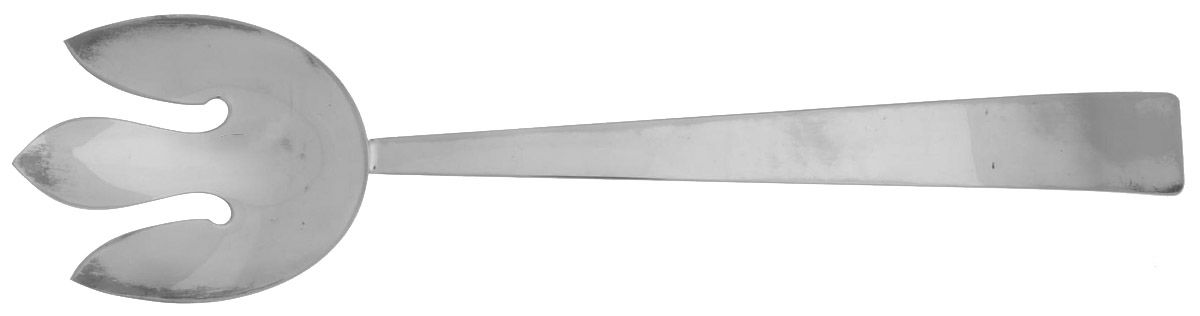 Silverplate Flatware Oversize Solid Salad Serving Fork by Unknown Mfg Silver-1