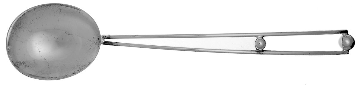 Silverplate Flatware Solid Salad Serving Spoon by Unknown Mfg Silver-1