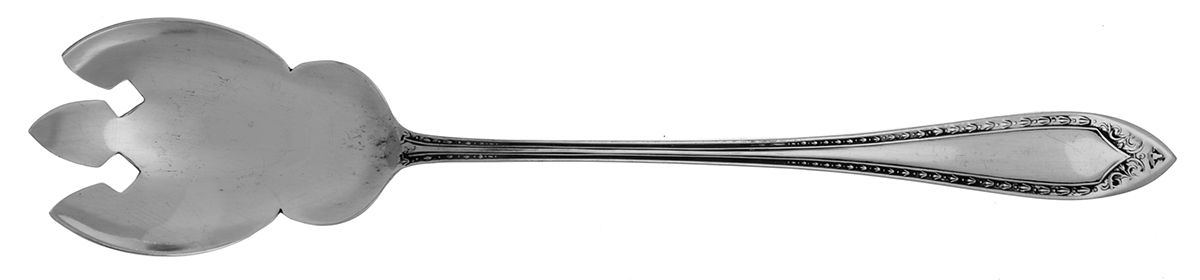 Silverplate Flatware Medium Solid Salad Serving Fork by Unknown Mfg Silver-1