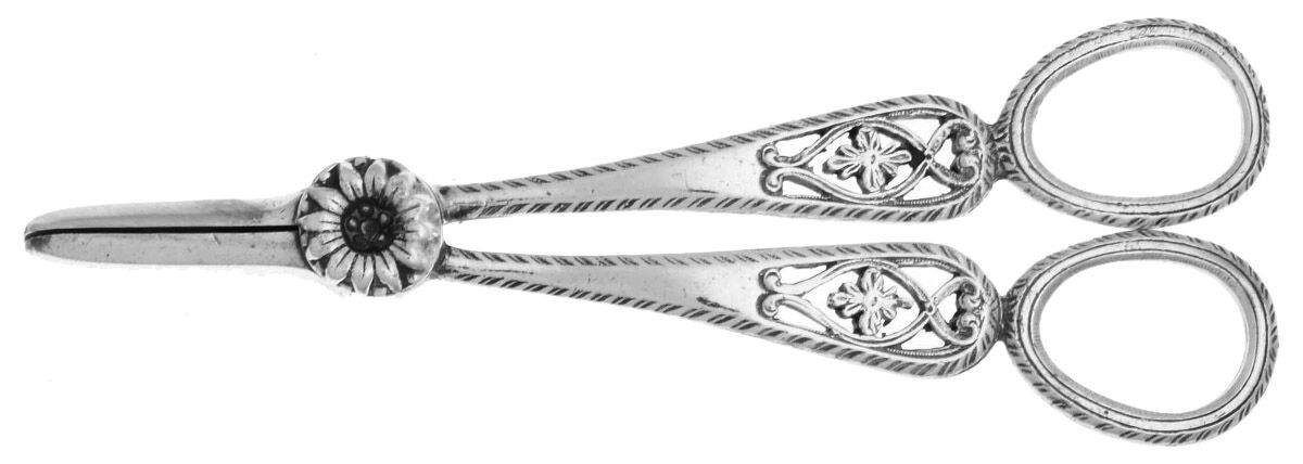 Silverplate Flatware Solid Grape Shears by Unknown Mfg Silver-1