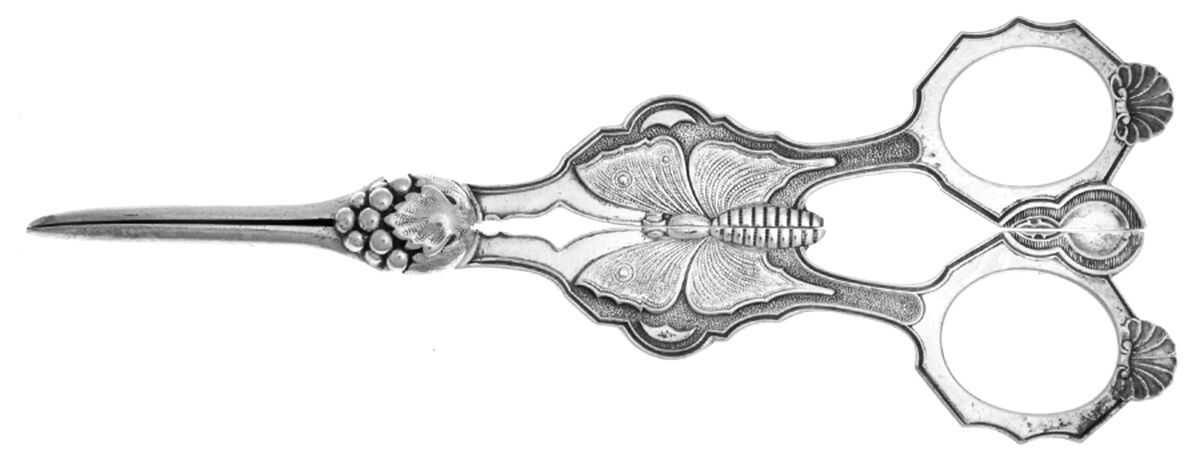Silverplate Flatware Grape Shears with Hollow Handle by Unknown Mfg Silver-1