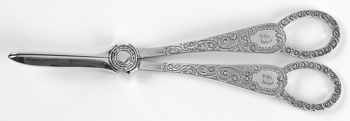 Silverplate Flatware Grape Shears with Hollow Handle by Unknown Mfg Silver-1