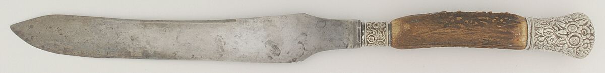 Silverplate Flatware Large Stainless Blade Roast Carving Knife by Unknown Mfg Silver-1